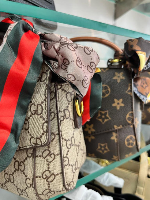 Genuine Leather Luxury Pattern Saddle Bag